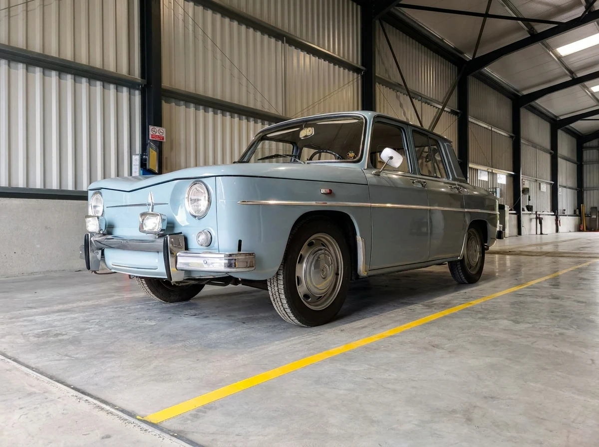 Façade extérieure d'un concessionnaire automobile avec enseigne murale